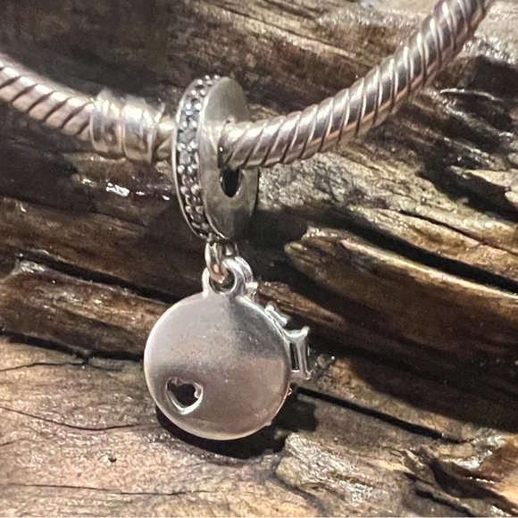 Authentic Pandora Charm Ice Carving Dangle Silver Baguette Clear Zirconia - Picture 8 of 8